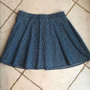 Forever 21 Denim Polka Dot Skirt M